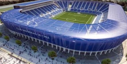Cómo sería el estadio de la Universidad de Chile, según la Inteligencia Artificial