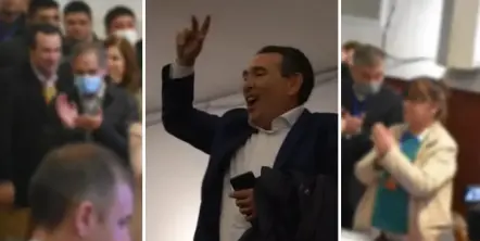La euforia del todavía presidente de Canal 10, Rodolfo Burgos, imputado por abuso sexual contra su propia hijita