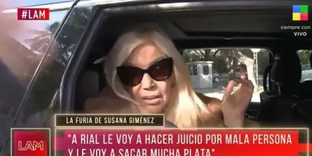 Susana Giménez: “A Rial le voy a hacer un juicio por mucha guita para dejarlo en la calle, por mala persona”